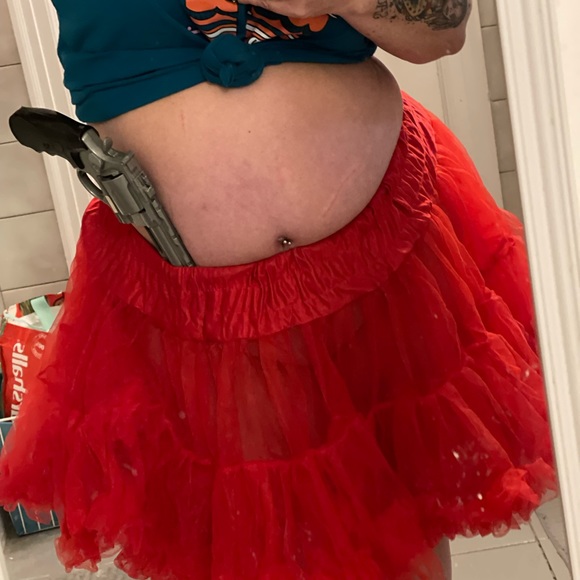 Plus size red tu tu crinoline 1x to 2x - Picture 12 of 15